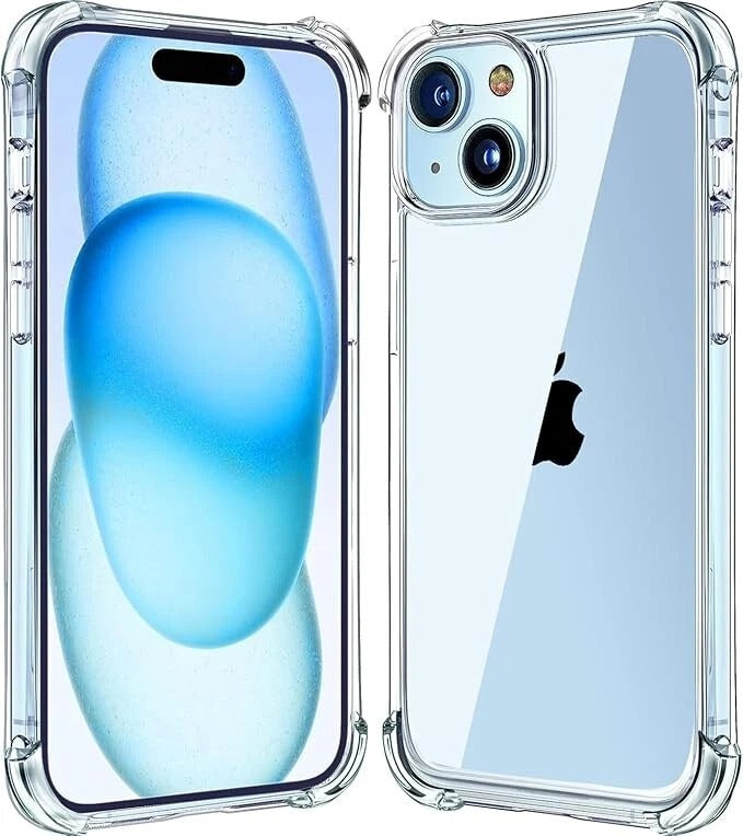 Case For iPhone 17 16 15 Pro Max Plus Clear Cover Shockproof