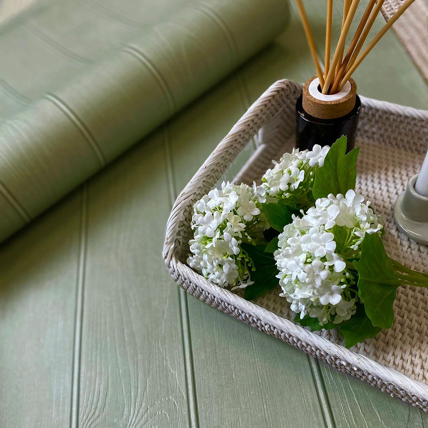Beaded Wood Panel Wallpaper 3D Effect