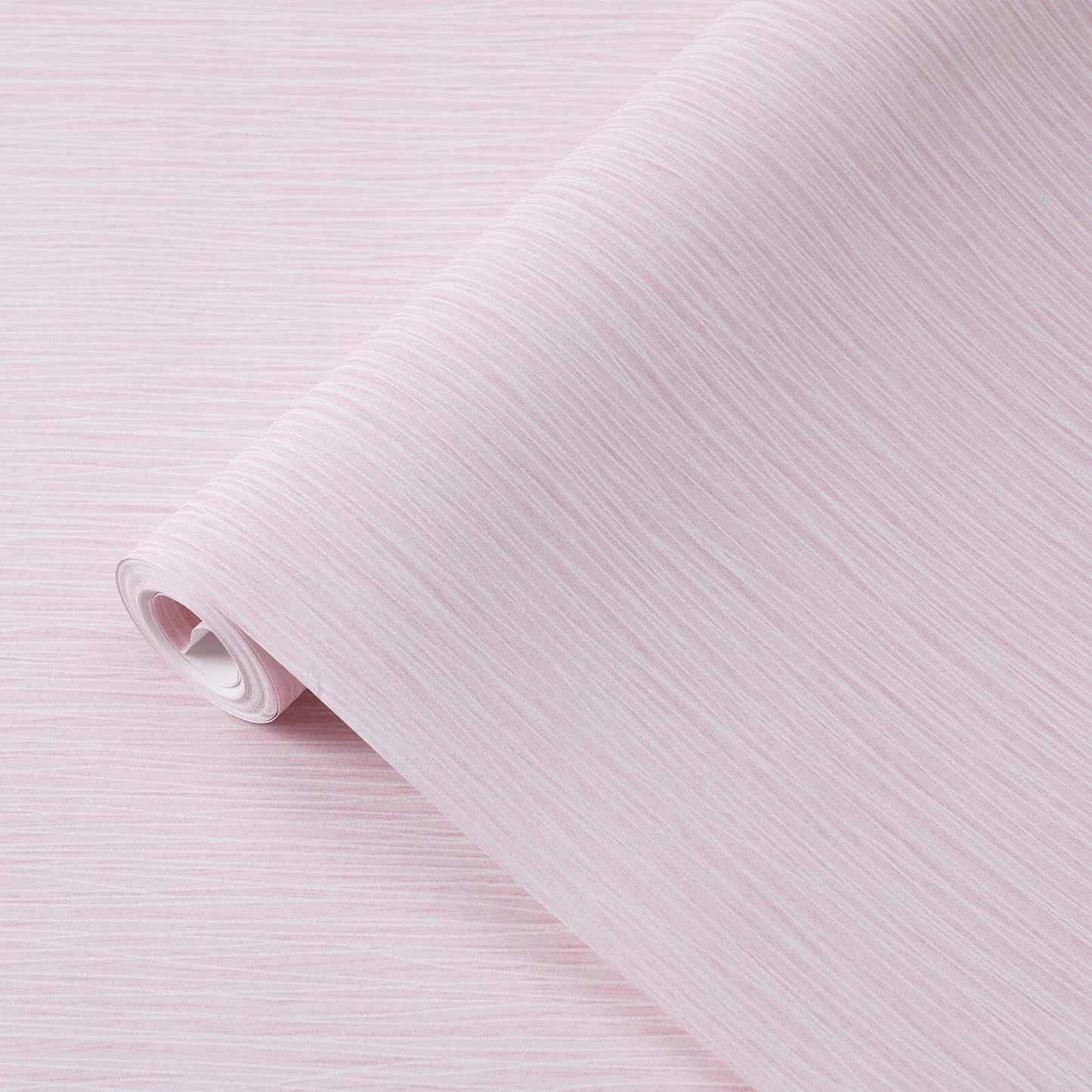 Plain Light Blush Pink Wallpaper Rolls Stripes Textured Bedroom Wall Paper Decor