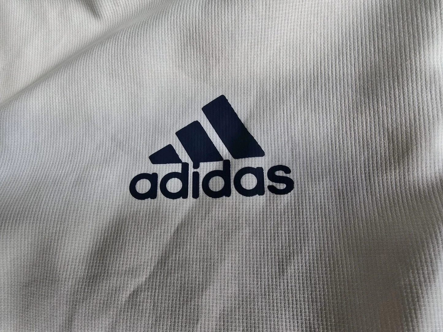 ADIDAS MANCHESTER UNITED Men's White Windbreaker Full Zip Jacket Size Large