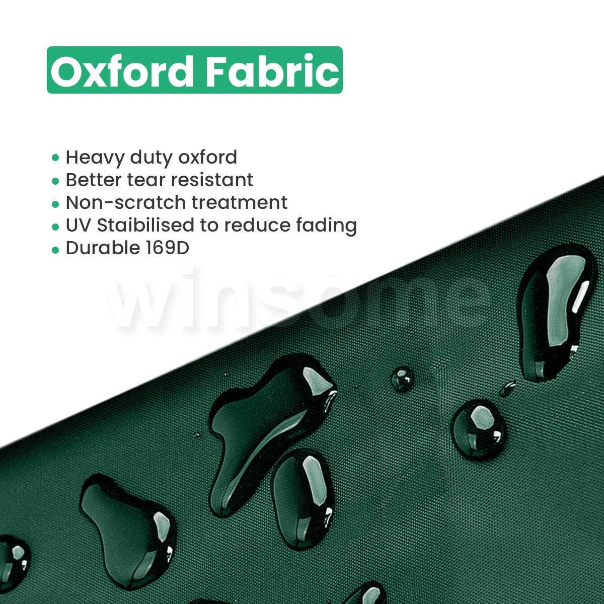Waterproof Parasol Cover with Zip Outdoor Garden Patio Umbrella Cover