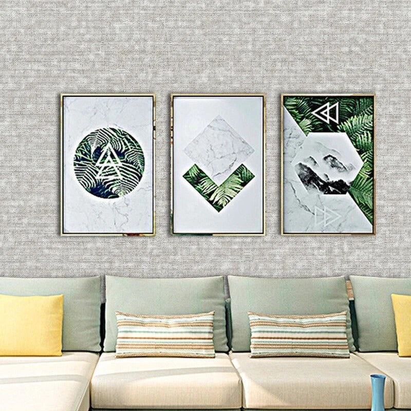 Grey Linen·Effect Wallpaper