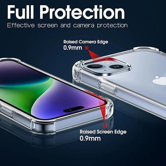 Case For iPhone 17 16 15 Pro Max Plus Clear Cover Shockproof
