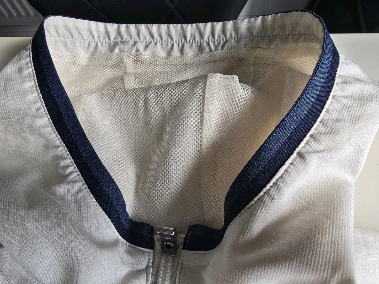 ADIDAS MANCHESTER UNITED Men's White Windbreaker Full Zip Jacket Size Large