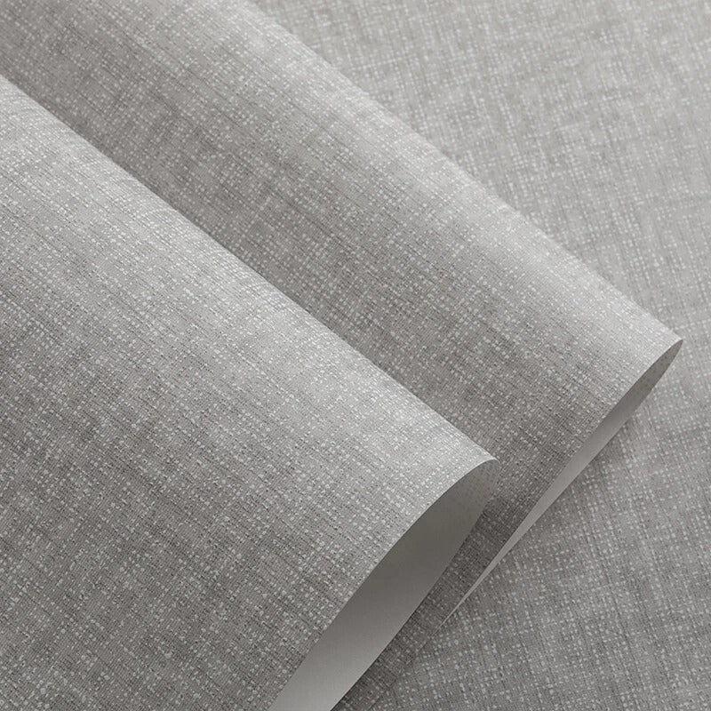 Grey Linen·Effect Wallpaper